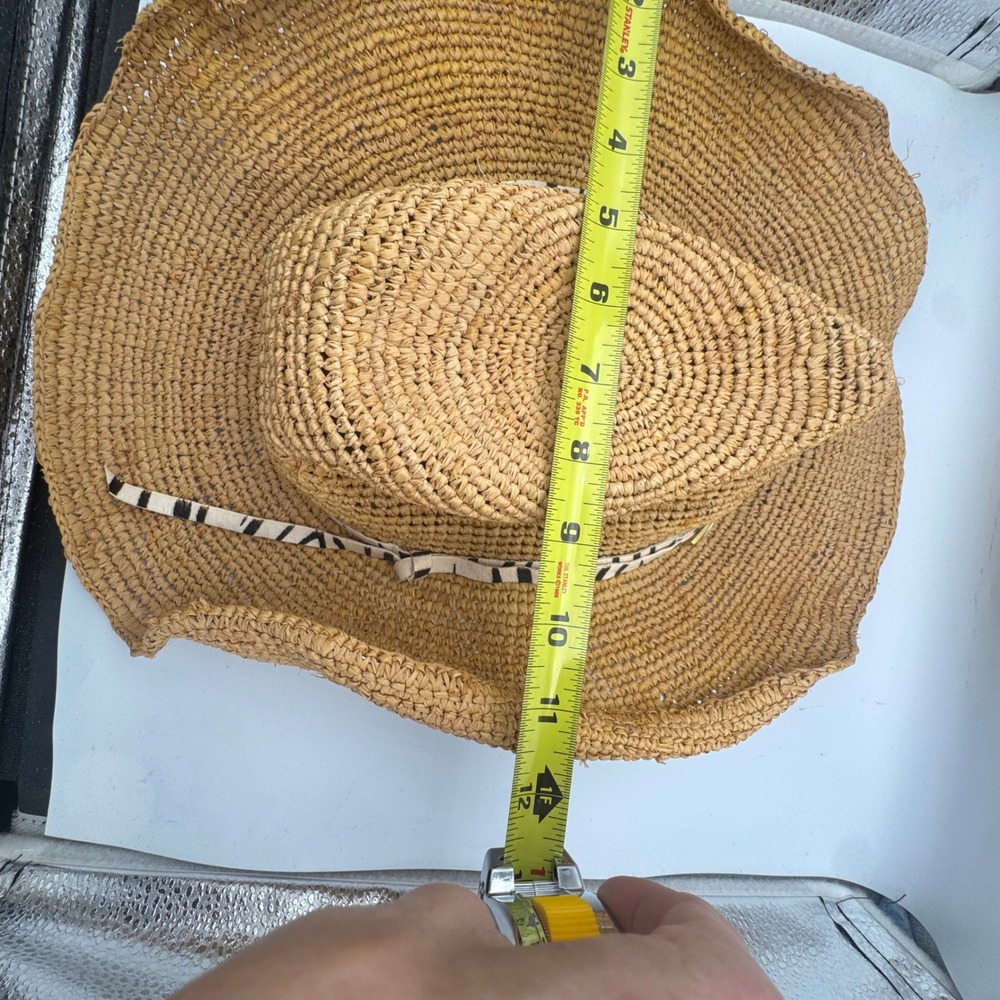 Hat Attack Sun Hat Millie Continental Beach Day Raffia Straw Floppy Wide Brim - Picture 7 of 10